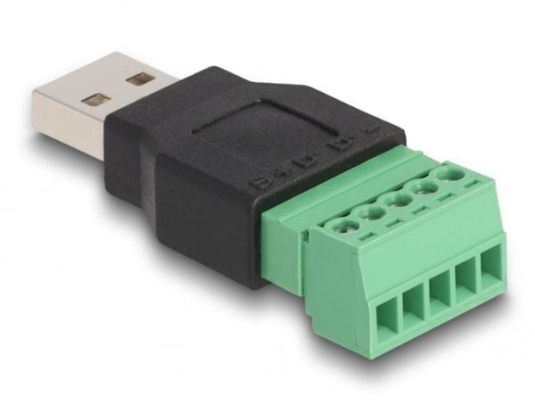 DeLOCK 65971, USB 2.0 Type-A, 1 x 5 pin, Musta, Vihreä