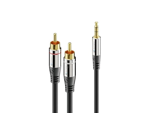 sonero S-AC600-015, 2 x RCA, uros, 3,5 mm, uros, 1,5 m, musta sonero S-AC600-015, 2 x RCA, uros, 3,5 mm, uros, 1,5 m, musta