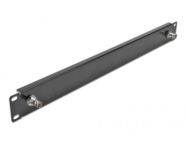 Delock - Rackpanel - BNC x 2 - svart - 1U - 19"