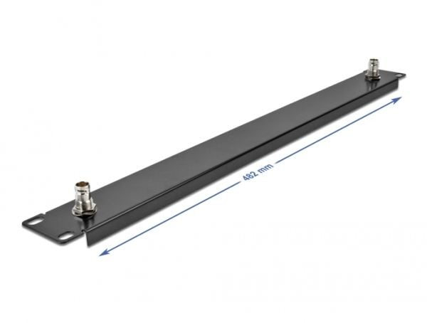 Delock - Rackpanel - BNC x 2 - svart - 1U - 19"