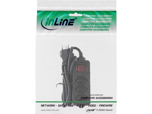 InLine 16431Y, 1,5 m, inomhus, Typ J, Typ J, Rak, 1,5 mm ²