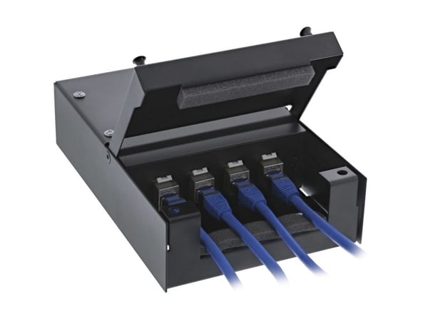 InLine 76202X, Kierretty johdinpari, RJ-45, Musta, 203 mm, 134 mm, 50 mm