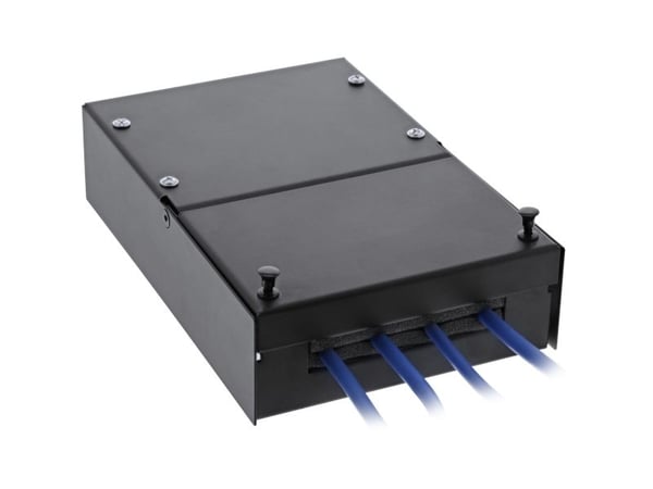 InLine 76202X, Kierretty johdinpari, RJ-45, Musta, 203 mm, 134 mm, 50 mm