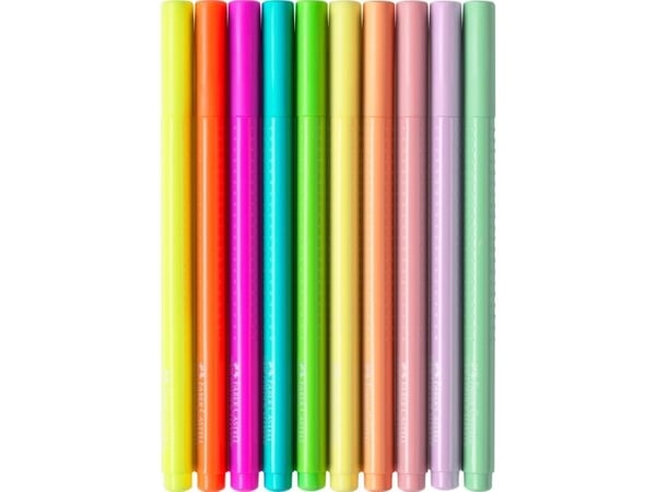 Faber-Castell 155312, Fint, 10 farger, Flerfarget, Flerfarget, Trekant, Barn