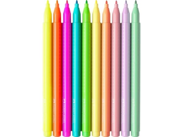 Faber-Castell 155312, Fint, 10 farger, Flerfarget, Flerfarget, Trekant, Barn