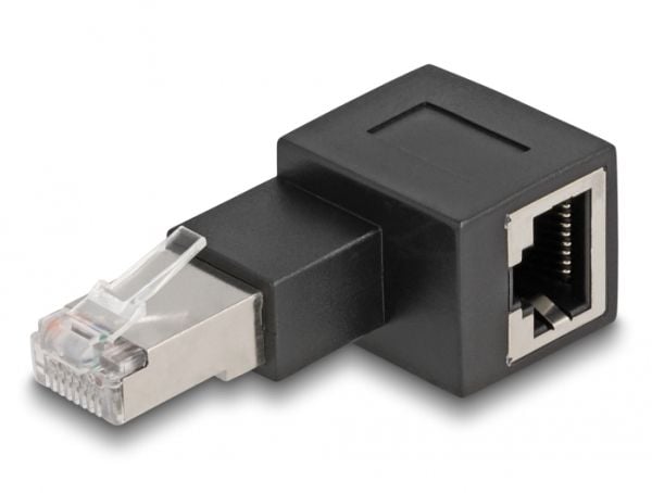 Delock - Nettverksadapter - RJ-45 (hann) høyrevinklet til RJ-45 (hunn) - CAT 6a