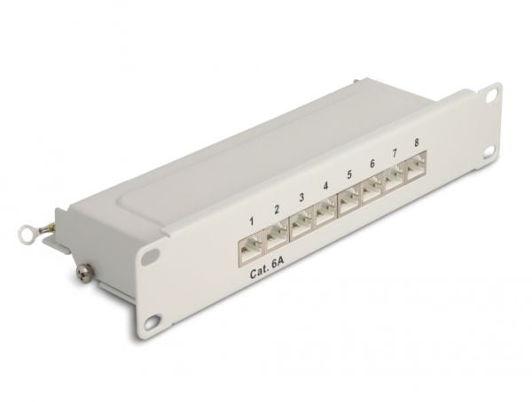 Delock - Koblingspanel - CAT 6a - RJ-45 X 8 - grå - 1U - 10"
