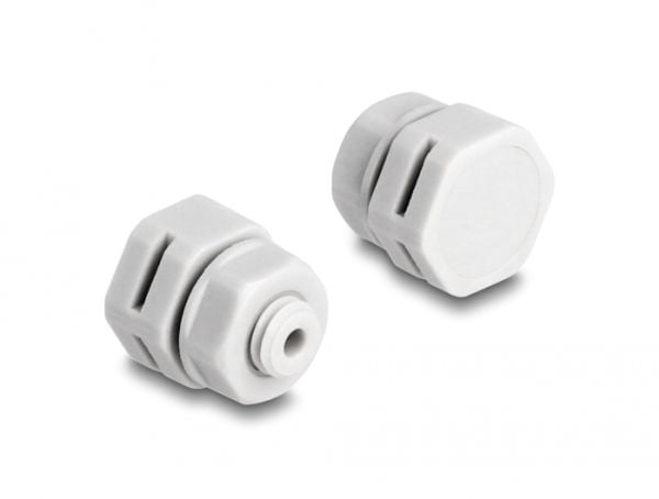 DeLOCK 60478, Harmaa, Polyamidi, 2 kpl, M6, 4 mm, IP67