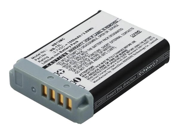 CoreParts - Batteri - Li-Ion - 1050 mAh - 3.9 Wh - svart - for Canon PowerShot G1, G5, G7, G9, SX620, SX720, SX730, SX740