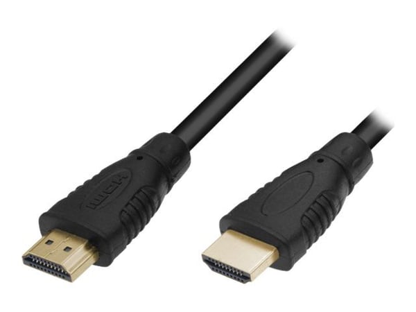 M-CAB Basic - Hög hastighet - HDMI-kabel med Ethernet - HDMI hane till HDMI hane - 2 m - svart - 4K60Hz stöd, 2160p stöd 60Hz (HDMI)