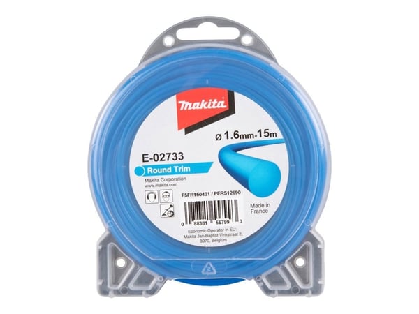 Makita - Mowing line - for grass - 1.6 mm - lengde: 15 m - for Makita DUR181RF, DUR181Z, UR3000