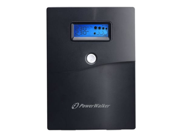 PowerWalker VI 3000 SCL FR - UPS - AC 230 V - 1800 watt - 3000 VA - 9 Ah - USB, RS-232 - utgangskontakter: 4