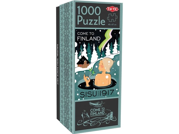 Tactic Puzzle Lovers Come to Finland Sauna, Sisu since 1917 1000 pcs puzzle