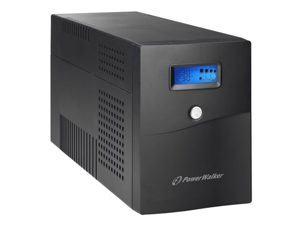 PowerWalker VI 3000 SCL FR - UPS - AC 230 V - 1800 watt - 3000 VA - 9 Ah - USB, RS-232 - utgangskontakter: 4