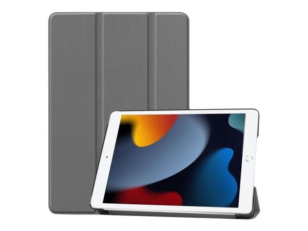 CoreParts - Vikbart fodral för surfplatta - tri-fold caster - grå - för Apple 10.2-inch iPad (7:e generation, 8:e generation, 9:e generation)