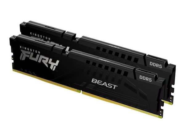 Kingston FURY Beast - DDR5 - sats - 64 GB: 2 x 32 GB - DIMM 288-pin - 6000 MT/s / PC5-48000 - CL36 - 1.35 V - ej buffrad - on-die ECC