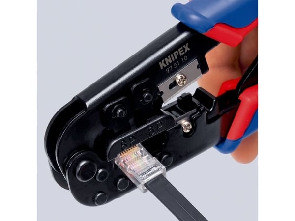 KNIPEX krympetang for Western-plugger 6/8-pins, i selvbetjent displaypakke