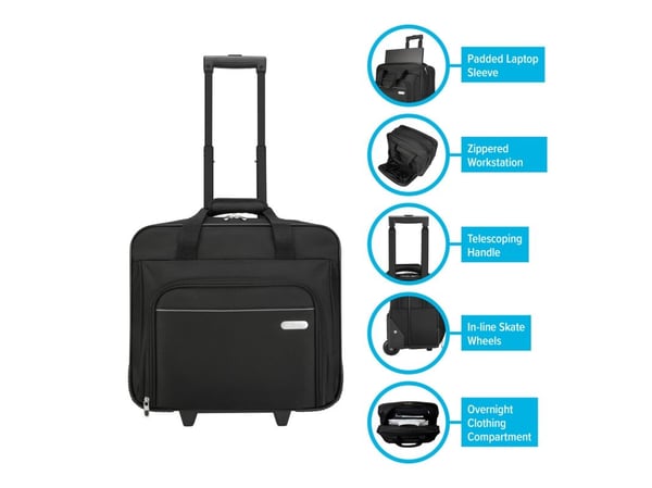 Targus Executive Laptop Roller - Stående - 1200D polyester - svart - 15.6"