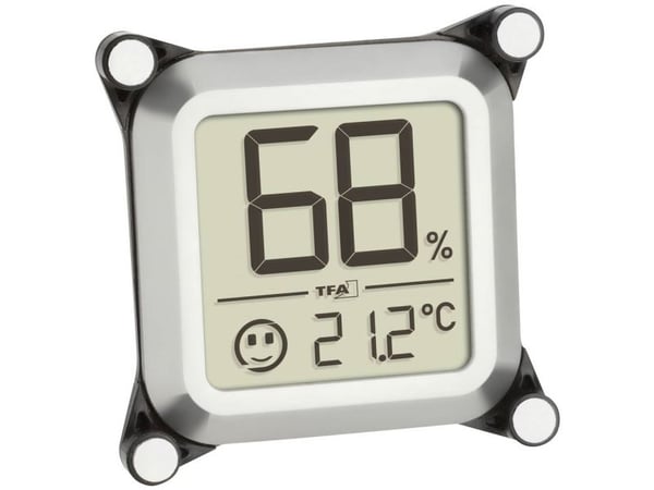 TFA Dostmann Humidore Termo-/hygrometer Sølv