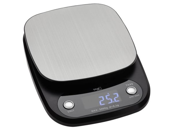 TFA-Dostmann Apple Pie, Elektronisk kjøkkenvekt, 5 kg, 0,1 g, Antrasitt, Plast, Rustfritt stål, Rustfritt stål