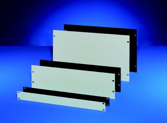 Schroff 19" front panel 3 mm thick, RAL 7035, Grå