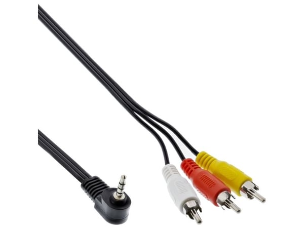 InLine 89600, 1,5 m, 3,5 mm, 3 x RCA, nikkeli, musta, uros/naaras InLine 89600, 1,5 m, 3,5 mm, 3 x RCA, nikkeli, musta, uros/naaras