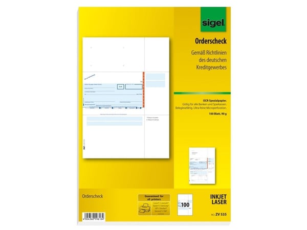 Sigel - Order check - 100 ark - A4 (210 x 297 mm)