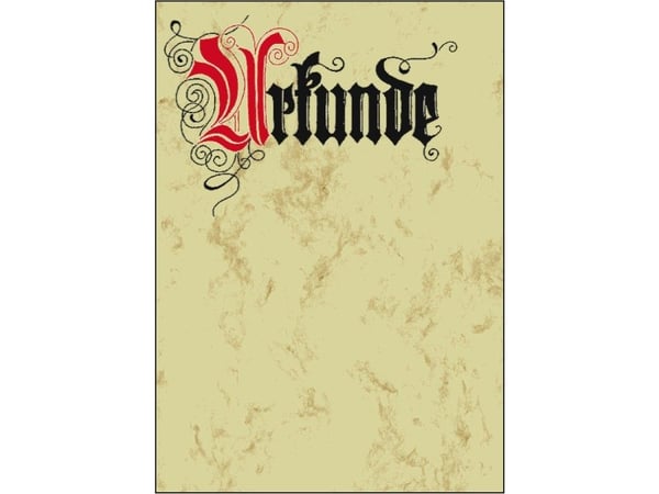 sigel Design Paper Urkunde Kalligrafi - Motiv-Papier - A4 (210 x 297 mm) - 185 g/m2 - 12 Blatt (DP548)