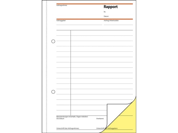 Sigel - Rapportskjema - 40 ark - A5 (148 x 210 mm) - dublett - karbonfri