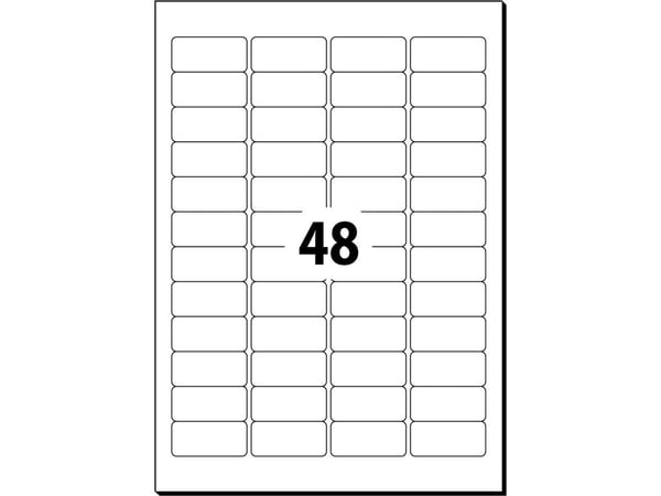 Sigel LA315, Hvit, Laser/Blekkskriver, Avrundet rektangel, A4, 4,57 cm, 2,12 cm
