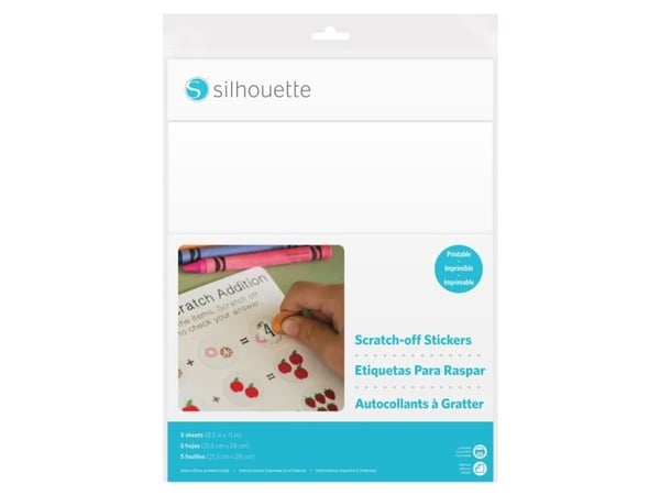Silhouette MEDIA-SCRATCH-GLD, Gull, Rektangel, 215,9 mm, 279,4 mm, 5 ark