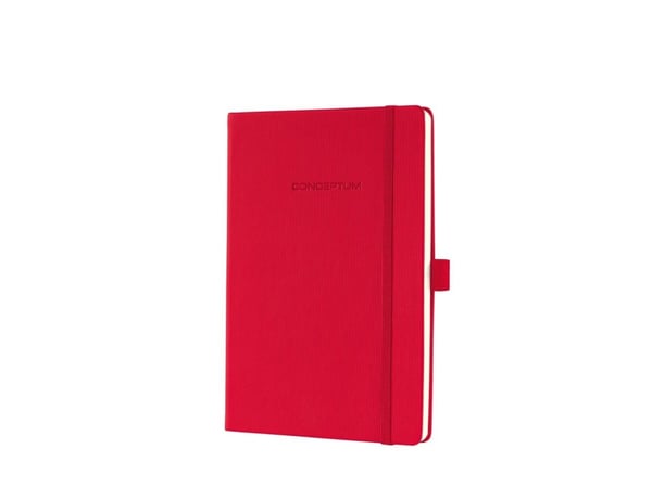 Sigel CONCEPTUM, Rød, A5, 194 ark, 80 g/m², Rute papir, Innbundet (hardcover)