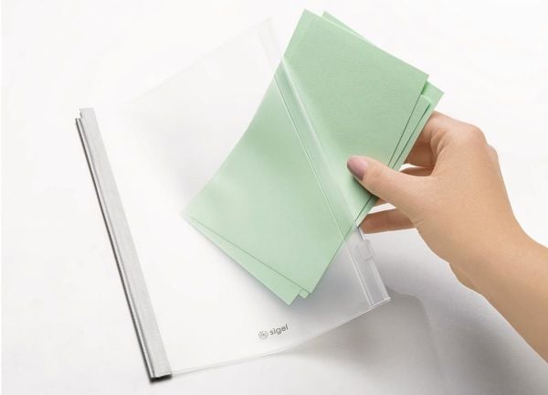 Sigel CF302, 210 x 297 mm (A4), Grå, Plast, Matt, Portrett, 2 mm