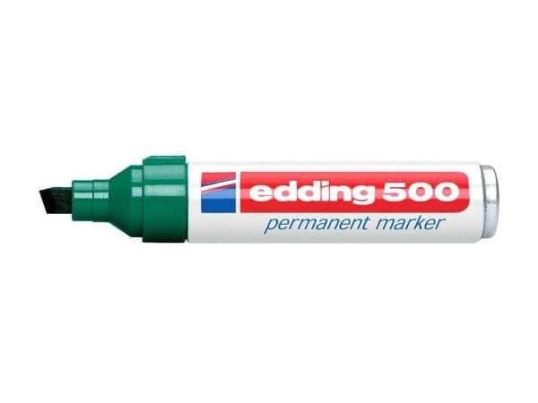 edding 500 - Markør - permanent - for glass, metall, plast - grønn - 2-7 mm