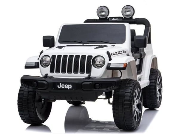 Jeep Wrangler Rubicon 12V elektrisk bil, hvit