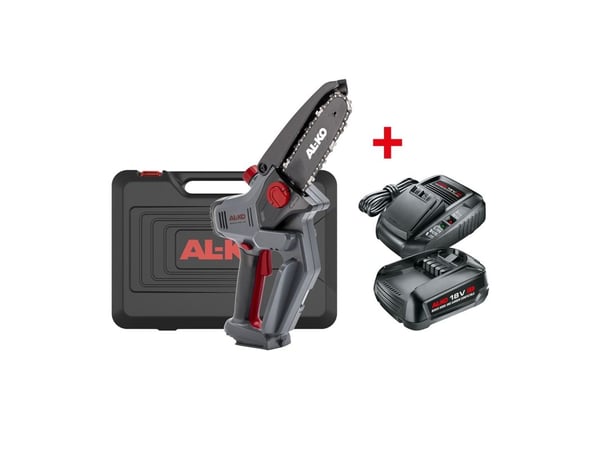 AL-KO Mini motorsag CSM 1815 inkludert batteri og lader - 18 V AL-KO Mini motorsag CSM 1815 inkludert batteri og lader - 18 V