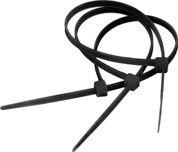 Cabletech organiserare Klämma 4,8 mm/25 cm svart Cabletech 100 st.