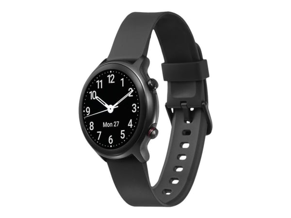Doro Watch - Svart - smart klocka med rem - TPU-silikon - display 1.28" - Bluetooth - 45 g