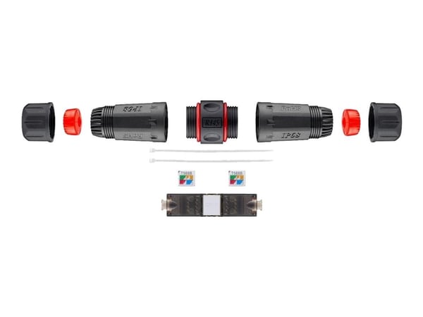 MicroConnect - Nettverkkontakt - RJ-45 (hann) - UTP - CAT 6 - IEEE 802.3at - utendørs - svart