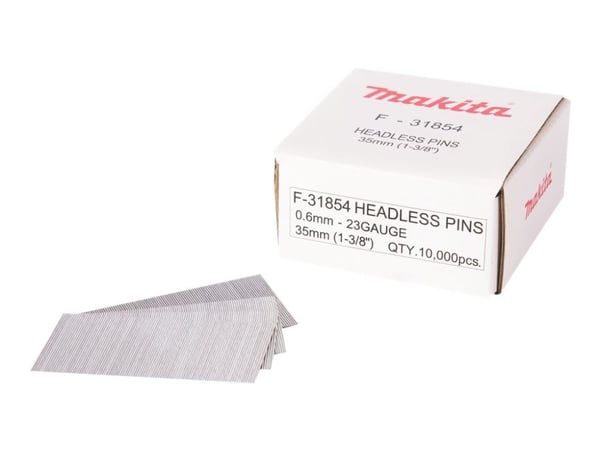 Makita - päätön tappi - laminaateille - 10000 kpl - pituus: 35 mm - Makita PT354DZJ; LXT DPT353; XGT PT001GZ - Makita PT354DZJ; LXT DPT353; XGT PT0...