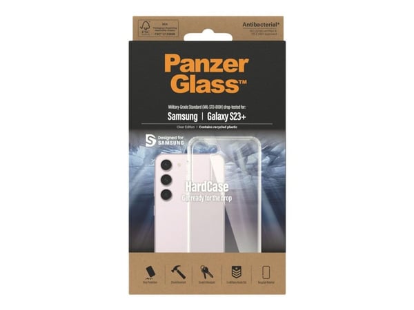 PanzerGlass HardCase - Clear Edition - baksidedeksel for mobiltelefon - termoplast-polyuretan (TPU) - gjennomsiktig - for Samsung Galaxy S23+