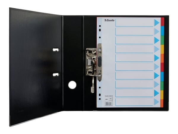 Esselte - Inndeler - 10 deler - for A4 (210 x 297 mm) - med fliker