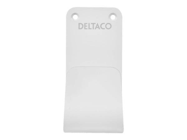 DELTACO e-Charge kabelholder for ladekabel - hvit, rustfritt stål