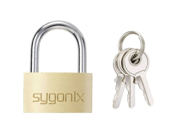Sygonix hengelås 29,8 mm i ulike låsbar guldfarget (SY-5045288)