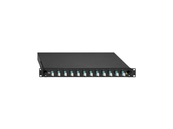 LWL-splejseboks Rutenbeck 12 x LC-D OM3 aqua 12 porte 1 U