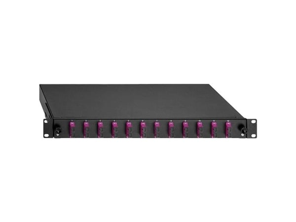 LWL-splejseboks Rutenbeck 24 x LC-D OM3 aqua 24 porte 1 U