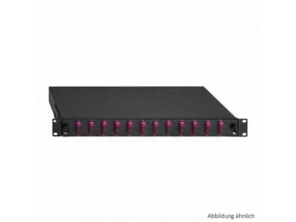 Rutenbeck - Kabelbox för glasfiber - SC Duplex MM X 12 - Svart, RAL 9005, erika - 1U - 48,3 cm (19")