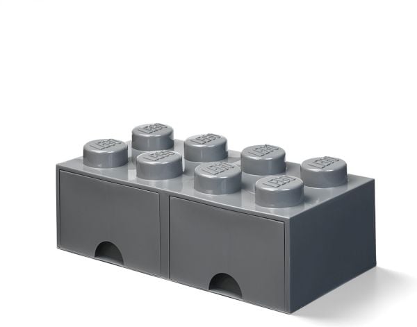 Room Copenhagen LEGO Storage Brick Drawer 8, storage box (dark grey, two drawers)