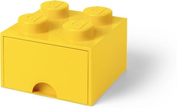LEGO Brick Laatikko 4 keltainen, säilytyslaatikko