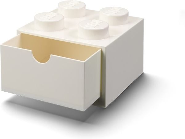 LEGO skrivbordsfack Brick 4 (vit)
